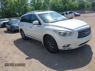 2014 Infiniti QX60 z VIN 5N1AL0MN0EC517902, wystawiony jako IAAI lot #42155667 z przebiegiem 104 303 mil mil oraz . Historia ofert i sprzedaży dostępna na DreamBid. Obrazek 1.