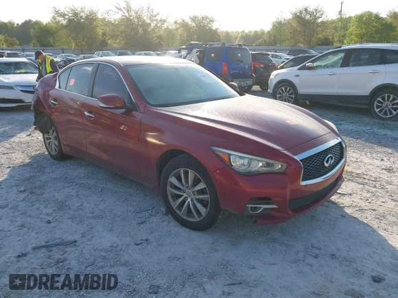 2015 Infiniti Q50 Premium with VIN JN1BV7AR3FM396669, listed as a IAAI auction lot 42007221 with 185,175 mi miles. Bid and sale history available at carsss.com. Image 1.