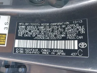2014 Toyota Prius Two z VIN JTDZN3EU4E3332759, wystawiony jako IAAI lot #41939605 z przebiegiem 115 288 mil mil oraz . Historia ofert i sprzedaży dostępna na DreamBid. Obrazek 9.