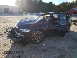 2021 BMW M5 with VIN WBS83CH03MCF57209, listed as a Copart auction lot 73050774 with 0 mi miles and Salvage Title. Bid and sale history available at carsss.com. Image 1.