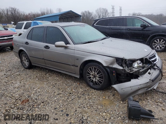 2005 Saab 9-5 Arc with VIN YS3ED49A353518650, listed as a Copart auction lot 44595085 with 220,098 mi miles and Clean Title. Bid and sale history available at carsss.com. Image 4.