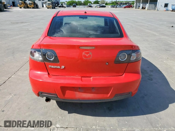 2007 Mazda 3 i Sport with VIN JM1BK12F371718303, listed as a Copart auction lot 54241175 with 197,175 mi miles and Salvage Title. Bid and sale history available at DreamBid. Image 6.