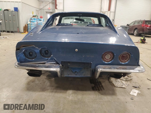 1972 Chevrolet Corvette with VIN 1Z37K2S507441, listed as a Copart auction lot 43219815 with 54,522 mi miles and Clean title. Bid and sale history available at DreamBid. Image 6.