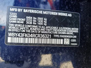 2024 BMW i5 M60 z VIN WBY43FK04RCR36321, wystawiony jako Copart lot #48237355 z przebiegiem 8926 mil mil oraz Szkody całkowita. Historia ofert i sprzedaży dostępna na DreamBid. Obrazek 12.