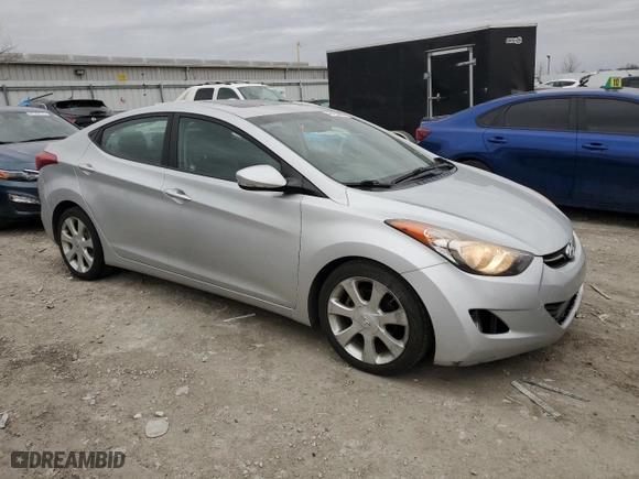 2011 Hyundai Elantra Ltd with VIN KMHDH4AE3BU142023, listed as a Copart auction lot 48465955 with 120,069 mi miles and Salvage Title. Bid and sale history available at carsss.com. Image 4.