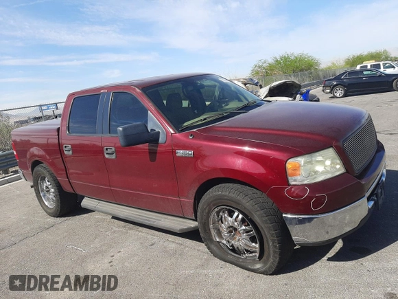 2006 Ford F-150 XLT with VIN 1FTPW12556KB24158, listed as a Copart auction lot 58204215 with 156,338 mi miles and Salvage title. Bid and sale history available at DreamBid. Image 4.