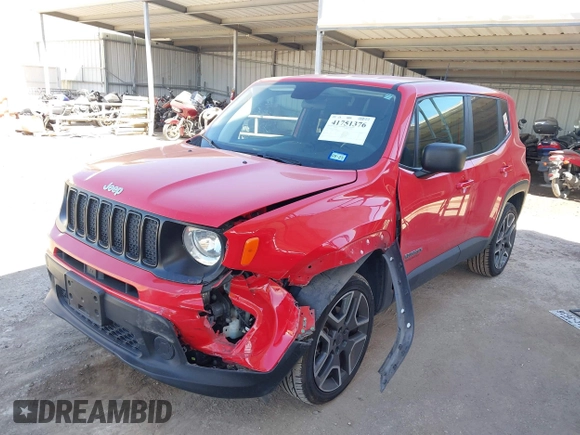 2020 Jeep Renegade Sport with VIN ZACNJBAB3LPM09233, listed as a IAAI auction lot 41751376 with 71,900 mi miles and . Bid and sale history available at DreamBid. Image 2.