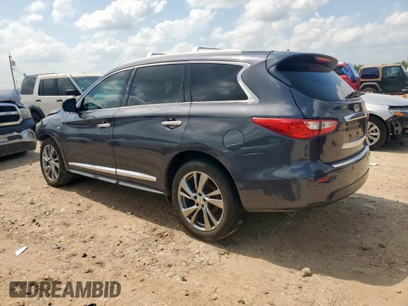 2014 Infiniti QX60 with VIN 5N1AL0MM7EC543260, listed as a Copart auction lot 60425745 with 103,094 mi miles and Salvage title. Bid and sale history available at DreamBid. Image 2.