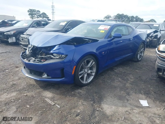 2021 Chevrolet Camaro 1LT with VIN 1G1FB1RX6M0134844, listed as a IAAI auction lot 41059096 with 130989 miles. Bid and sale history available at carsss.com. Image 2.