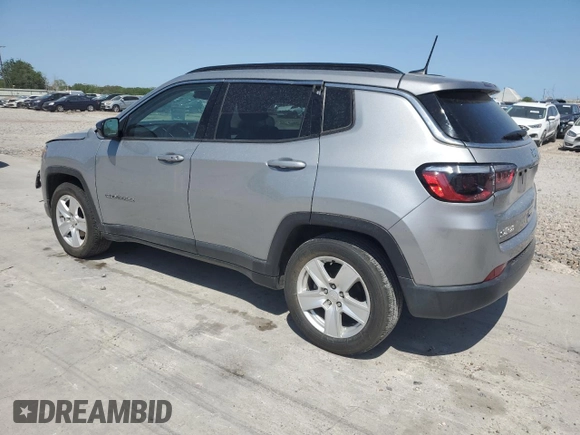 2022 Jeep Compass Latitude with VIN 3C4NJCBB8NT204932, listed as a Copart auction lot 52032755 with 25,330 mi miles and Salvage title. Bid and sale history available at DreamBid. Image 2.