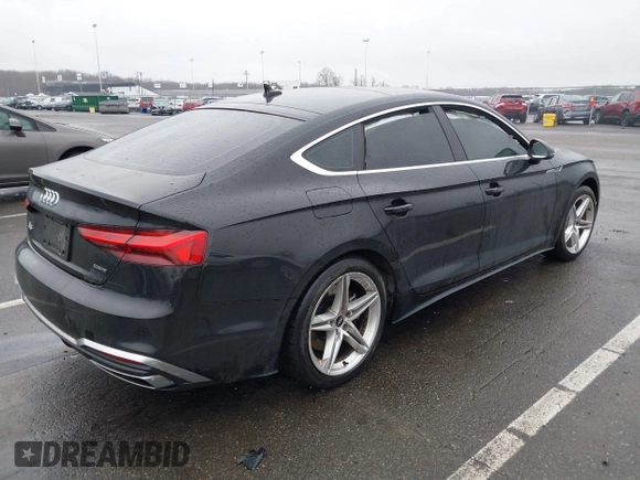 2021 Audi A5 Sportback S line Premium Plus with VIN WAUFACF50MA052060, listed as a IAAI auction lot 41466859 with 50,911 mi miles. Bid and sale history available at carsss.com. Image 4.