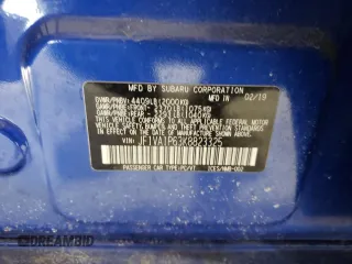 2019 Subaru WRX Limited with VIN JF1VA1P63K8823325, listed as a Copart auction lot 46308895 with 40,969 mi miles and Clean Title. Bid and sale history available at DreamBid. Image 12.