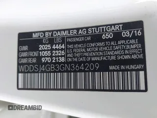 2016 Mercedes-Benz CLA 250 with VIN WDDSJ4GB3GN364209, listed as a IAAI auction lot 41895420 with 121,840 mi miles and . Bid and sale history available at DreamBid. Image 9.