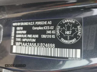 2018 Porsche Macan z VIN WP1AA2A58JLB24698, wystawiony jako Copart lot #61037935 z przebiegiem 33 902 mil mil oraz Czysty tytuł • Clean title. Historia ofert i sprzedaży dostępna na DreamBid. Obrazek 13.