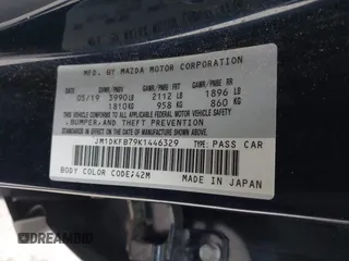 2019 Mazda CX-3 Sport with VIN JM1DKFB79K1446329, listed as a IAAI auction lot 41089506 with 90,332 mi miles. Bid and sale history available at carsss.com. Image 9.