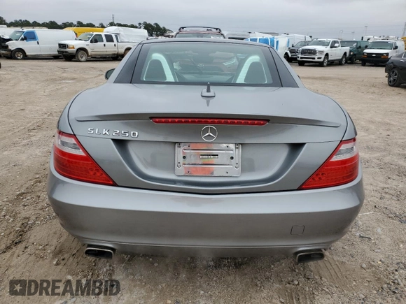 2014 Mercedes-Benz SLK 250 with VIN WDDPK4HA0EF091357, listed as a Copart auction lot 46293775 with 71,994 mi miles and Salvage title. Bid and sale history available at DreamBid. Image 6.