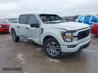 2023 Ford F-150 XL with VIN 1FTEW1C50PKF33143, listed as a IAAI auction lot 41549135 with 9,744 mi miles. Bid and sale history available at carsss.com. Image 1.