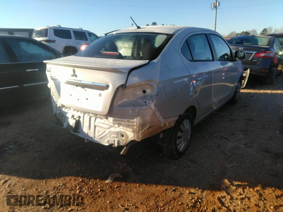 2023 Mitsubishi Mirage ES with VIN ML32FUFJ8PHF01282, listed as a IAAI auction lot 41256460 with 21,490 mi miles and . Bid and sale history available at DreamBid. Image 4.