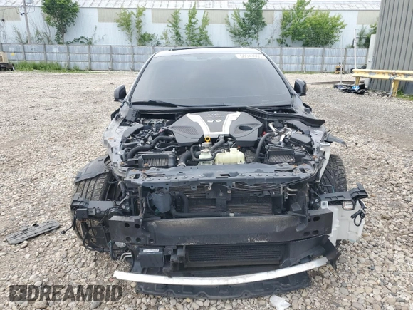 2017 Infiniti Q50 Red Sport 400 with VIN JN1FV7ARXHM870766, listed as a Copart auction lot 59943005 with 90,672 mi miles and Non repairable. Bid and sale history available at DreamBid. Image 5.