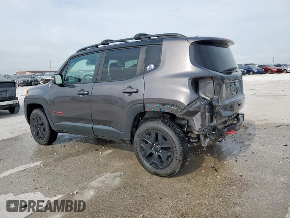 2018 Jeep Renegade Trailhawk z VIN ZACCJBCB1JPJ02192, wystawiony jako Copart lot #56064425 z przebiegiem 75 701 mil mil oraz Szkoda całkowita • Salvage title. Historia ofert i sprzedaży dostępna na DreamBid. Obrazek 2.