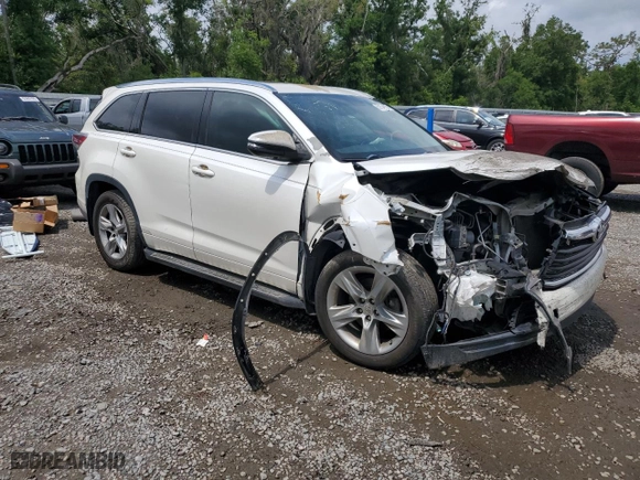 2015 Toyota Highlander Limited with VIN 5TDDKRFH8FS173610, listed as a Copart auction lot 52154925 with 0 mi miles and Salvage Title. Bid and sale history available at carsss.com. Image 4.