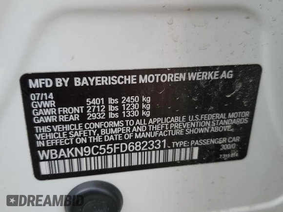 2015 BMW 5 Series 550i z VIN WBAKN9C55FD682331, wystawiony jako Copart lot #47356725 z przebiegiem 80 741 mil mil oraz Szkoda całkowita • Salvage title. Historia ofert i sprzedaży dostępna na DreamBid. Obrazek 12.