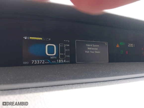 2020 Toyota Prius Prime LE with VIN JTDKARFP0L3135979, listed as a IAAI auction lot 41935189 with 73,372 mi miles. Bid and sale history available at carsss.com. Image 16.