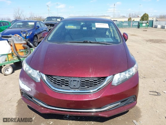 2013 Honda Civic Sdn LX with VIN 19XFB2F52DE220739, listed as a IAAI auction lot 41889049 with 42,675 mi miles. Bid and sale history available at carsss.com. Image 11.