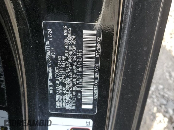 2024 Toyota GR86 Premium with VIN JF1ZNBE15R8760046, listed as a Copart auction lot 82636244 with 0 mi miles and Salvage Title. Bid and sale history available at carsss.com. Image 13.
