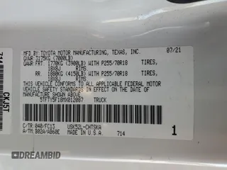 2021 Toyota Tundra 2WD SR with VIN 5TFTY5F18MX012087, listed as a Copart auction lot 88883235 with 81,059 mi miles and Salvage Title. Bid and sale history available at carsss.com. Image 12.