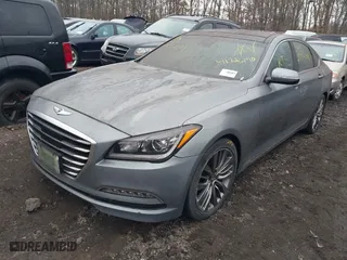2015 Hyundai Genesis 5.0L with VIN KMHGN4JF7FU054578, listed as a IAAI auction lot 41726190 with 999,999 mi miles. Bid and sale history available at carsss.com. Image 2.