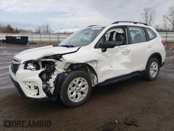 2019 Subaru Forester with VIN JF2SKACC1KH590116, listed as a Copart auction lot 47850195 with 58,574 mi miles and Salvage Title. Bid and sale history available at carsss.com. Image 1.