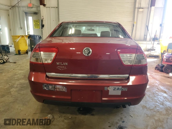 2007 Mercury Milan with VIN 3MEHM07Z67R606326, listed as a Copart auction lot 44405915 with 80,713 mi miles and Non repairable. Bid and sale history available at DreamBid. Image 6.