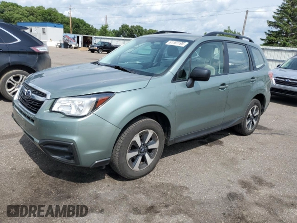 2018 Subaru Forester with VIN JF2SJABC1JH582343, listed as a Copart auction lot 61181195 with 82,904 mi miles and Salvage title. Bid and sale history available at DreamBid. Image 1.