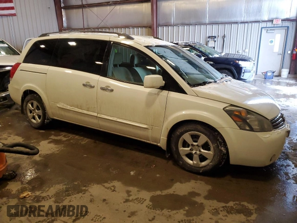 2007 Nissan Quest S with VIN 5N1BV28U27N111137, listed as a Copart auction lot 45334165 with 91,601 mi miles and Non Repairable. Bid and sale history available at carsss.com. Image 4.