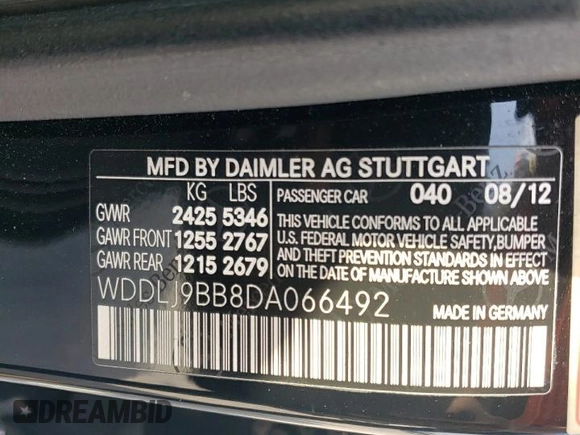 2013 Mercedes-Benz CLS-Class CLS 550 with VIN WDDLJ9BB8DA066492, listed as a Copart auction lot 75936614 with 113,168 mi miles and Salvage Title. Bid and sale history available at carsss.com. Image 15.