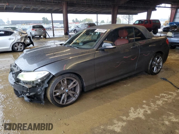 2016 BMW 2 Series M235i with VIN WBA1M1C53GV394156, listed as a Copart auction lot 43553255 with 63,291 mi miles and Salvage Title. Bid and sale history available at carsss.com. Image 1.