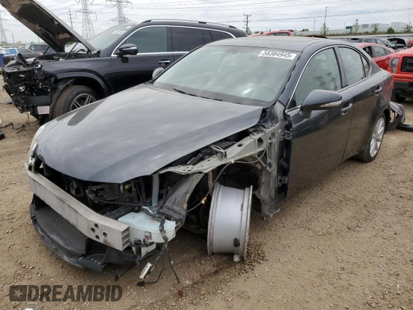 2009 Lexus IS 250 with VIN JTHCK262395032032, listed as a Copart auction lot 58384945 with 100,775 mi miles and Salvage title. Bid and sale history available at DreamBid. Image 1.