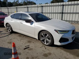 2021 Acura TLX w/Advance Package with VIN 19UUB5F61MA000935, listed as a Copart auction lot 44229255 with 62,922 mi miles and Salvage Title. Bid and sale history available at carsss.com. Image 4.