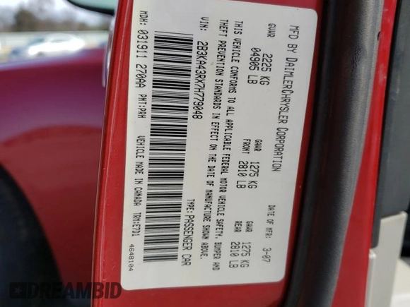 2007 Dodge Charger with VIN 2B3KA43RX7H779048, listed as a Copart auction lot 47894015 with 201,805 mi miles and Salvage Title. Bid and sale history available at carsss.com. Image 14.