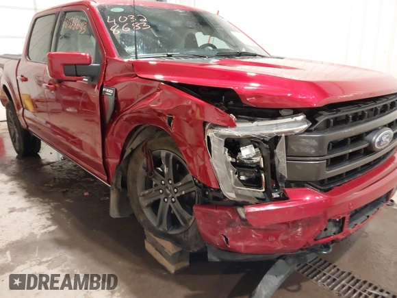 2023 Ford F-150 XL with VIN 1FTFW1E83PFC72739, listed as a IAAI auction lot 40328683 with 37,529 mi miles. Bid and sale history available at carsss.com. Image 6.