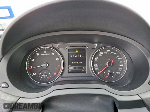 2016 Audi Q3 Prestige with VIN WA1FFCFS3GR020455, listed as a Copart auction lot 59219665 with 93,480 mi miles and Salvage title. Bid and sale history available at DreamBid. Image 9.