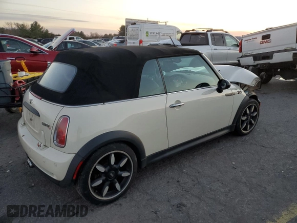 2008 MINI Convertible S z VIN WMWRH33508TU80962, wystawiony jako Copart lot #84747434 z przebiegiem 126 450 mil mil oraz Szkoda całkowita • Salvage title. Historia ofert i sprzedaży dostępna na DreamBid. Obrazek 3.
