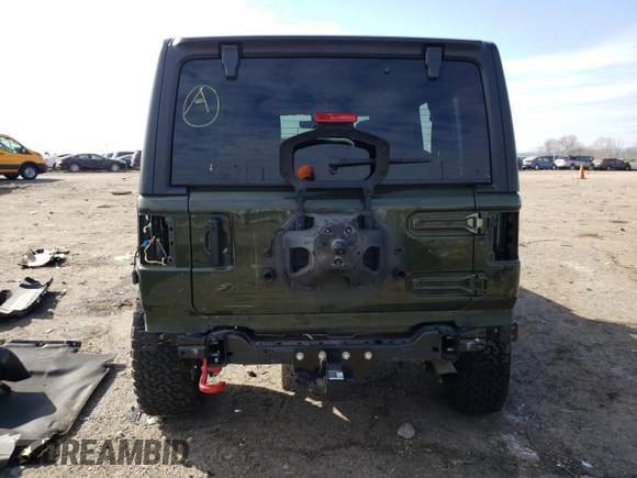 2022 Jeep Wrangler Unlimited Rubicon with VIN 1C4HJXFG5NW218596, listed as a Copart auction lot 42034614 with 40,085 mi miles and Salvage title. Bid and sale history available at DreamBid. Image 6.