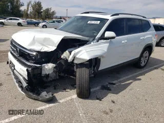 2023 Volkswagen Atlas SE z VIN 1V2KR2CAXPC526268, wystawiony jako Copart lot #48411415 z przebiegiem 19 075 mil mil oraz Szkoda całkowita • Salvage title. Historia ofert i sprzedaży dostępna na DreamBid. Obrazek 1.