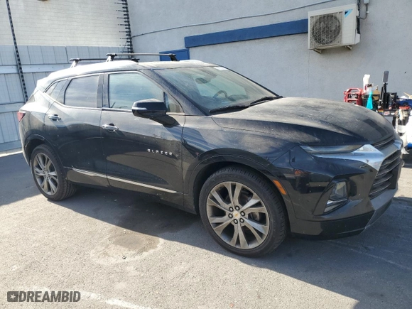 2020 Chevrolet Blazer Premier with VIN 3GNKBLRS0LS594859, listed as a Copart auction lot 88335855 with 50,730 mi miles and Salvage Title. Bid and sale history available at carsss.com. Image 1.