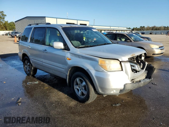 2006 Honda Pilot EX with VIN 5FNYF28446B008729, listed as a Copart auction lot 77075504 with 356,586 mi miles and Salvage Title. Bid and sale history available at DreamBid. Image 4.