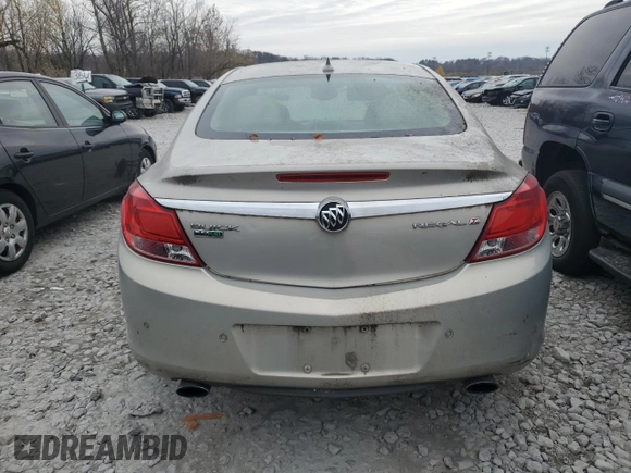 2011 Buick Regal CXL Turbo TO1 with VIN W04GV5EV6B1111998, listed as a Copart auction lot 82573454 with 172,952 mi miles and Clean Title. Bid and sale history available at carsss.com. Image 6.