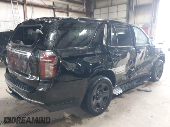 2023 Chevrolet Tahoe Commercial with VIN 1GNSKLED9PR283866, listed as a IAAI auction lot 41908799 with 35,753 mi miles and . Bid and sale history available at DreamBid. Image 4.