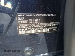 2012 BMW 5 Series GT 535i xDrive with VIN WBASP2C57CC338874, listed as a Copart auction lot 79637324 with 96,164 mi miles and Salvage Title. Bid and sale history available at carsss.com. Image 12.